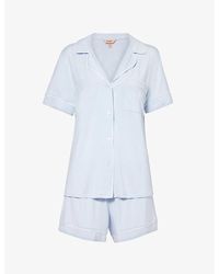Eberjey - Gisele Piped-Trim Stretch-Jersey Pyjamas - Lyst
