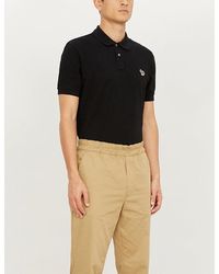 PS by Paul Smith - Zebra-embroidered Cotton-piqué Polo Shirt X - Lyst