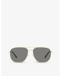 Gucci - Gc001969 gg1223s Pilot-frame Metal Sunglasses - Lyst