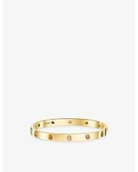Cartier - Love Classic Model 18Ct- Sapphire, Garnet, Amethyst And Tsavorite Bracelet - Lyst