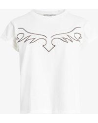 AllSaints - Randal Anna Western-embroidery Organic-cotton T-shirt - Lyst