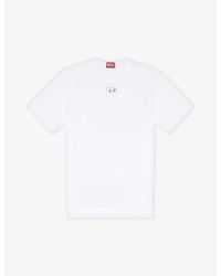 DIESEL - T-just-od Logo-plaque Cotton-jersey T-shirt - Lyst