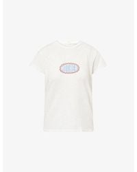 Mother - The Lil Sinful Logo Cotton-And-Linen T-Shirt - Lyst