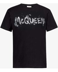 Alexander McQueen - Logo-print Crewneck Cotton-jersey T-shirt Xx - Lyst