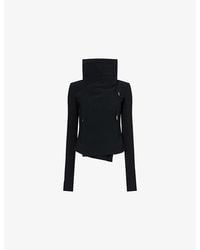 Rick Owens - Asymmetrical-Zip Long-Sleeve Cady-Crepe Biker Jacket - Lyst