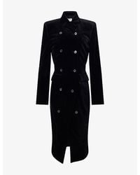 KHAITE - Rolon Double-Breasted Velvet Coat - Lyst