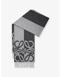 Loewe - Branded Wool And Cashmere Scarf - Lyst