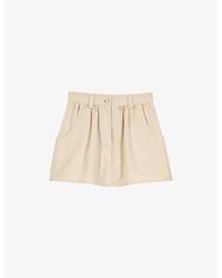 Maje - Layered Side-Pocket Cotton Skort - Lyst