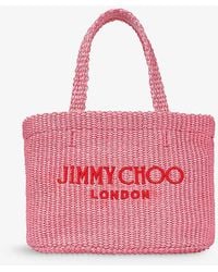 Jimmy Choo - Beach Mini Raffia Tote Bag - Lyst