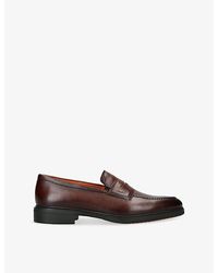 Santoni - Easy Leather Loafers - Lyst