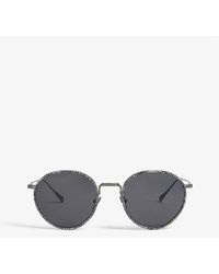 Giorgio Armani - Ar6103j 51 Metal And Acetate Round-frame Sunglasses - Lyst