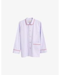 Hay - Outline Contrast-Piping Cotton Pyjama Shirt - Lyst