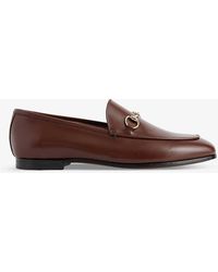 Gucci - Jordaan Horsebit-embellished Leather Loafers - Lyst