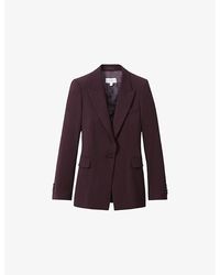 Reiss - Gabi Single-Breasted Stretch-Woven Blazer - Lyst