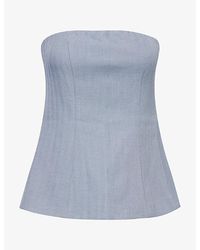 Dissh - Peyton Sleeveless Woven Bustier Top - Lyst