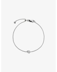 Monica Vinader - Pear-Shaped 0.06Ct Lab-Grown Diamond And Sterling- Chain Bracelet - Lyst