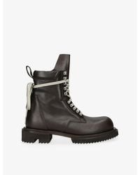 Rick Owens - Low Army Gabe Leather Ankle Boots - Lyst