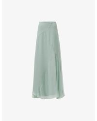 eem - Asymmetric-Panel High-Waist Chiffon Midi Skirt - Lyst
