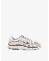 Nike - P-6000 Logo-Embroidered Leather And Mesh Low-Top Trainers - Lyst
