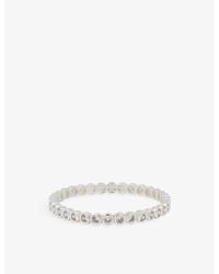 Lisa Gozlan - The Round Sterling-Plated Brass And Cubic Zirconia Tennis Bracelet - Lyst