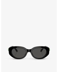 Swarovski - Sk6002 Oval-frame Gem-embellished Acetate Sunglasses - Lyst