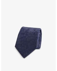 Paul Smith - Floral-embroidered Wide-blade Silk Tie - Lyst