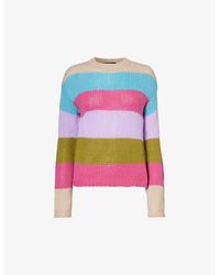 Weekend by Maxmara - Palco Striped Cashmere Sweater - Lyst
