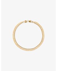 Astrid & Miyu - Illusion Double Chain 18Ct-Plated Brass Bracelet - Lyst