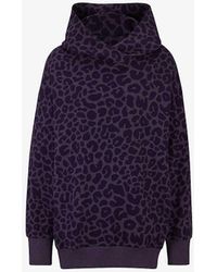 BOSS - X Naomi Campbell Leopard-pattern Stretch Cotton-blend Hoody - Lyst
