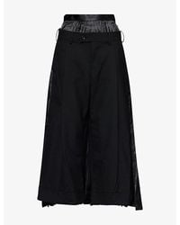 Junya Watanabe - Pleated Wide-Leg Wool Trousers - Lyst