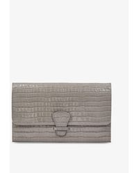 Aspinal of London - Classic Crocodile-embossed Leather Travel Wallet - Lyst