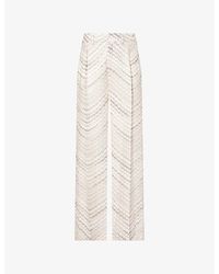 Missoni - Chevron Wide-Leg Woven Trousers - Lyst