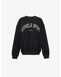ADANOLA - Logo-Embroidered Relaxed-Fit Cotton Sweatshirt - Lyst