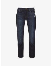 FRAME - Le Garcon Straight-leg Mid-rise Stretch-denim Jeans - Lyst