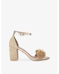 Carvela Kurt Geiger - Sorrento Flower Raffia Heeled Sandals - Lyst