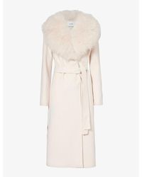 Yves Salomon - Single-breasted Detachable-collar Wool And Cashmere-blend Coat - Lyst