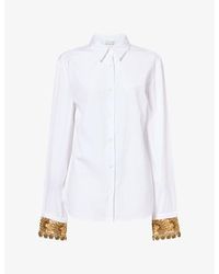 Dries Van Noten - Bead-Embellished Embroidered Cotton Shirt - Lyst