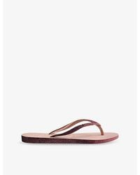 Havaianas - Slim Sparkle Ii Rubber Flip Flops - Lyst