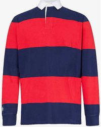 Polo Ralph Lauren - Brand-embroidered Striped Cotton-knit Shirt Xx - Lyst