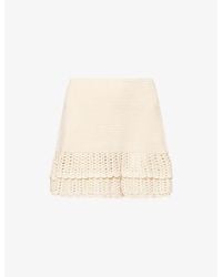 Devon Windsor - Wrenn Crochet Mini Skirt - Lyst