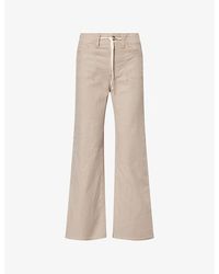 PAIGE - Ari Wide-Leg Cotton Trousers - Lyst