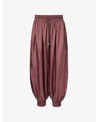 Zimmermann - Aster Harem Silk Trousers - Lyst