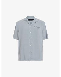 AllSaints - Vivid Logo-print Relaxed-fit Woven Shirt - Lyst