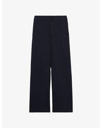 Claudie Pierlot - Straight-Leg High-Rise Stretch-Cotton Trousers - Lyst