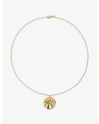 Monica Vinader - Virgo Zodiac 18Ct Vermeil Pendant Necklace - Lyst
