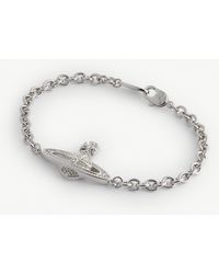 Mini Bas Relief Chain Bracelet in Metallic for Men Mens Jewellery Bracelets Vivienne Westwood Man Save 5% 