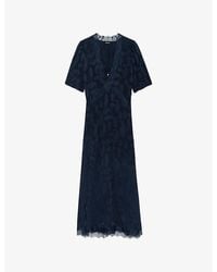 Zadig & Voltaire - Redox Jacquard Silk Midi Dress - Lyst