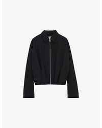 Loewe - Draped Long-Sleeve Wool Blend Jacket - Lyst