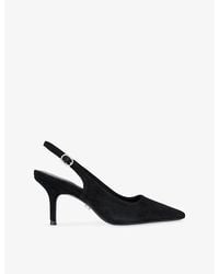 Carvela Kurt Geiger - Spirited Suede Heeled Slingback Courts - Lyst
