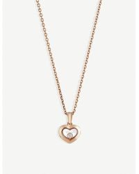 Chopard - Happy Diamonds Icons 18ct Rose-gold And Diamond Pendant - Lyst